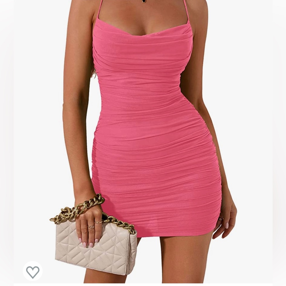 Hot Pink Bodycon mini dress